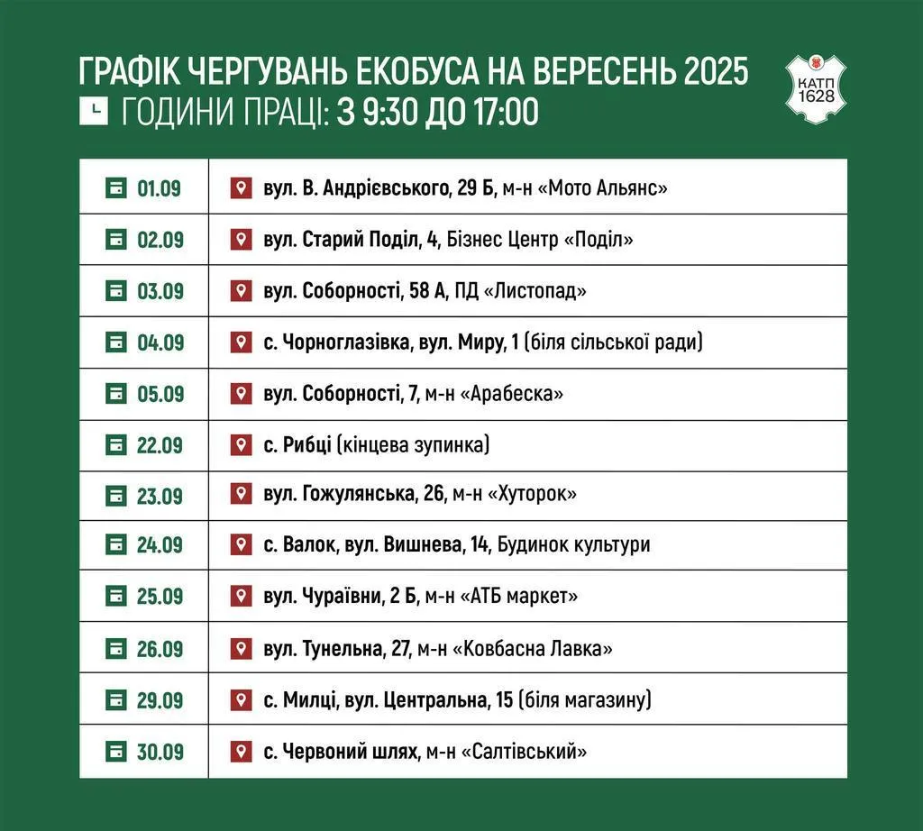 У Полтаві екобус не працюватиме два дні через технічні причини