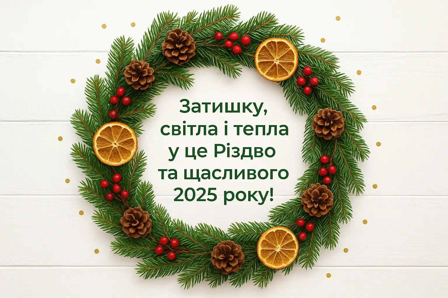 Привітання з Різдвом 2025