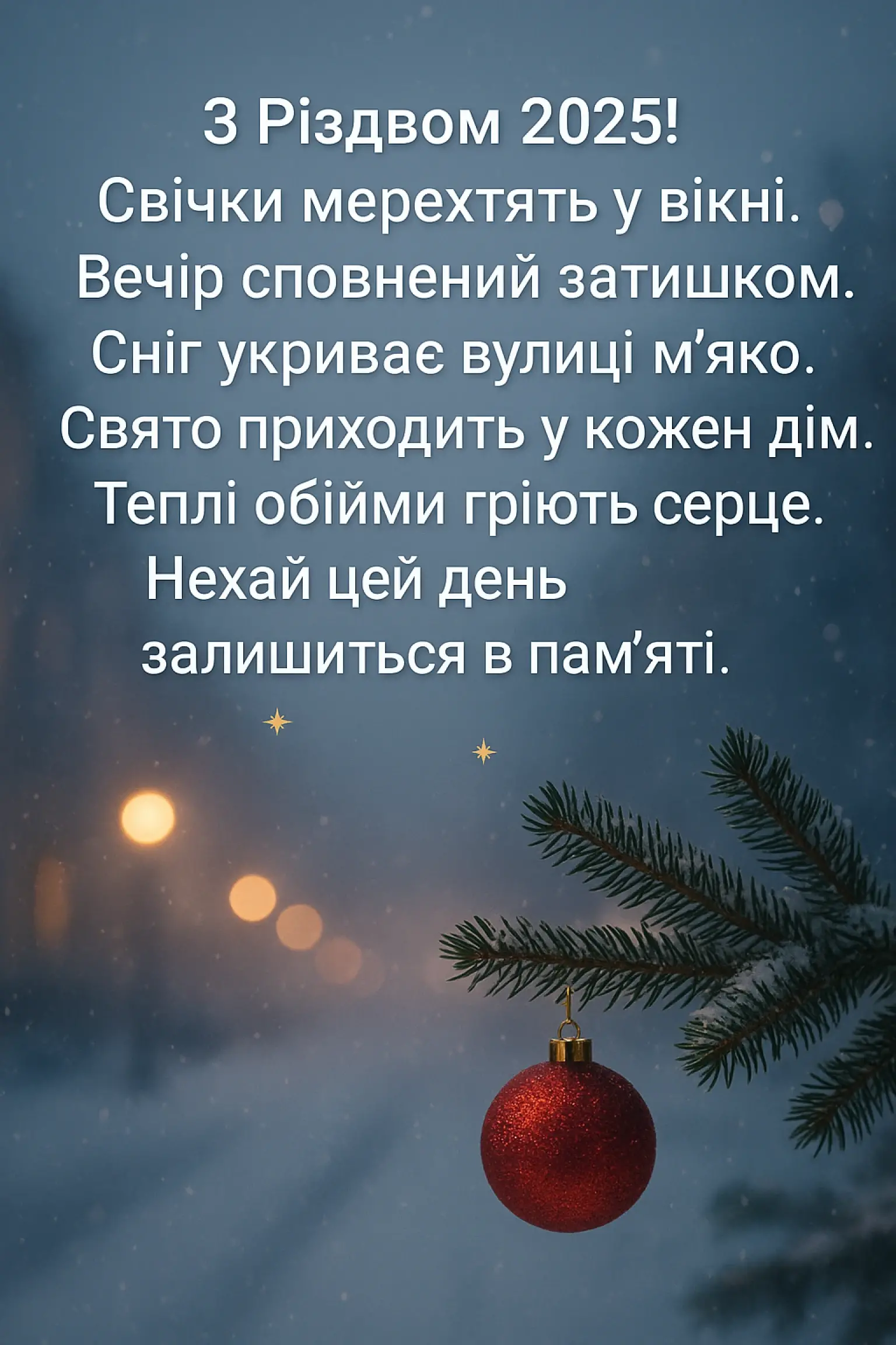 Привітання з Різдвом 2025