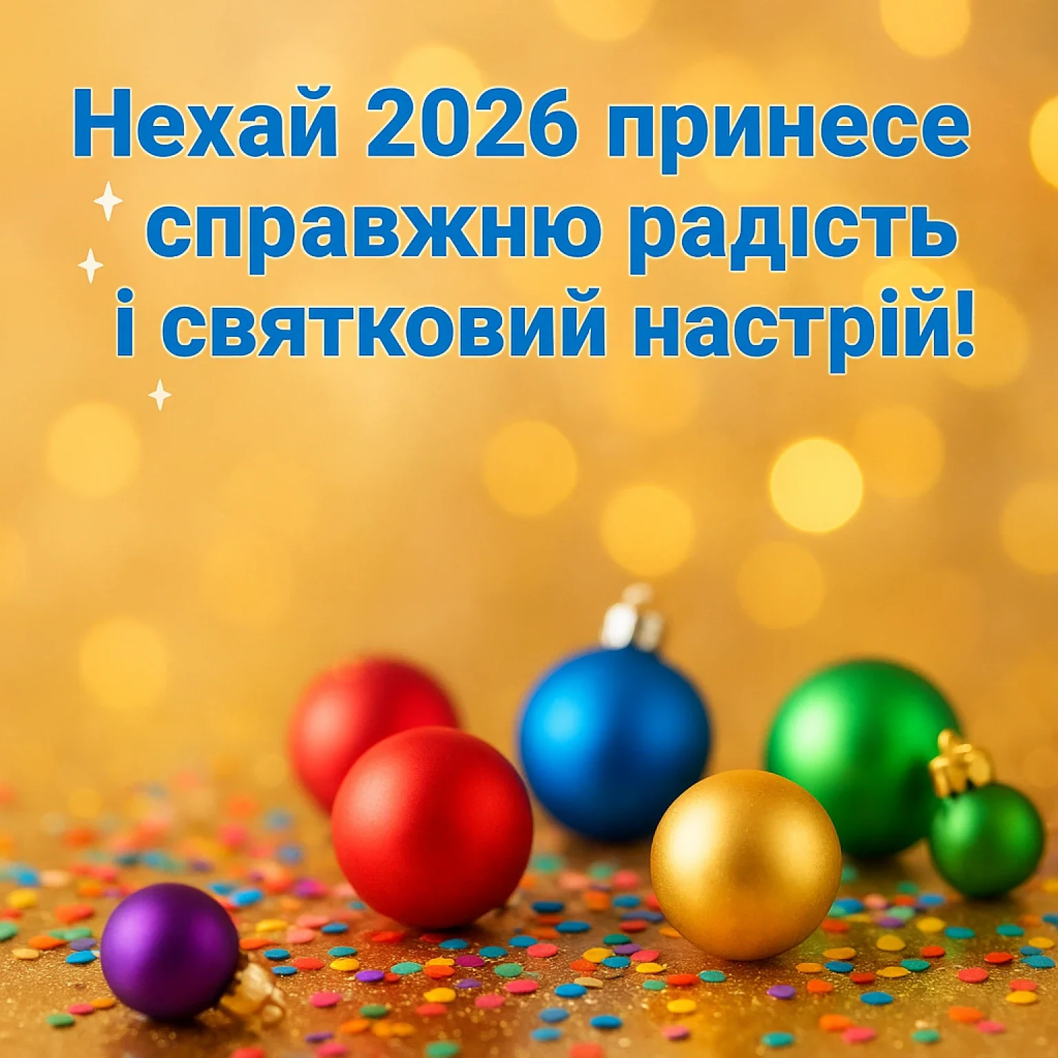 Привітання з прийдешнім новим роком 2026