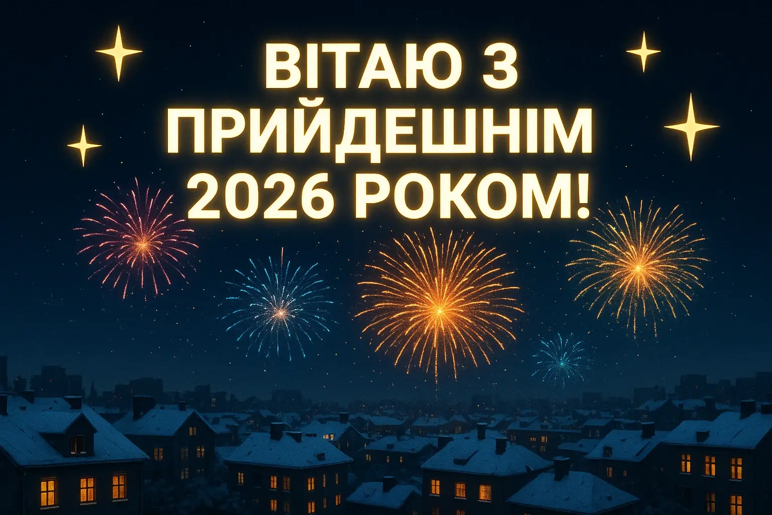 Привітання з прийдешнім новим роком 2026