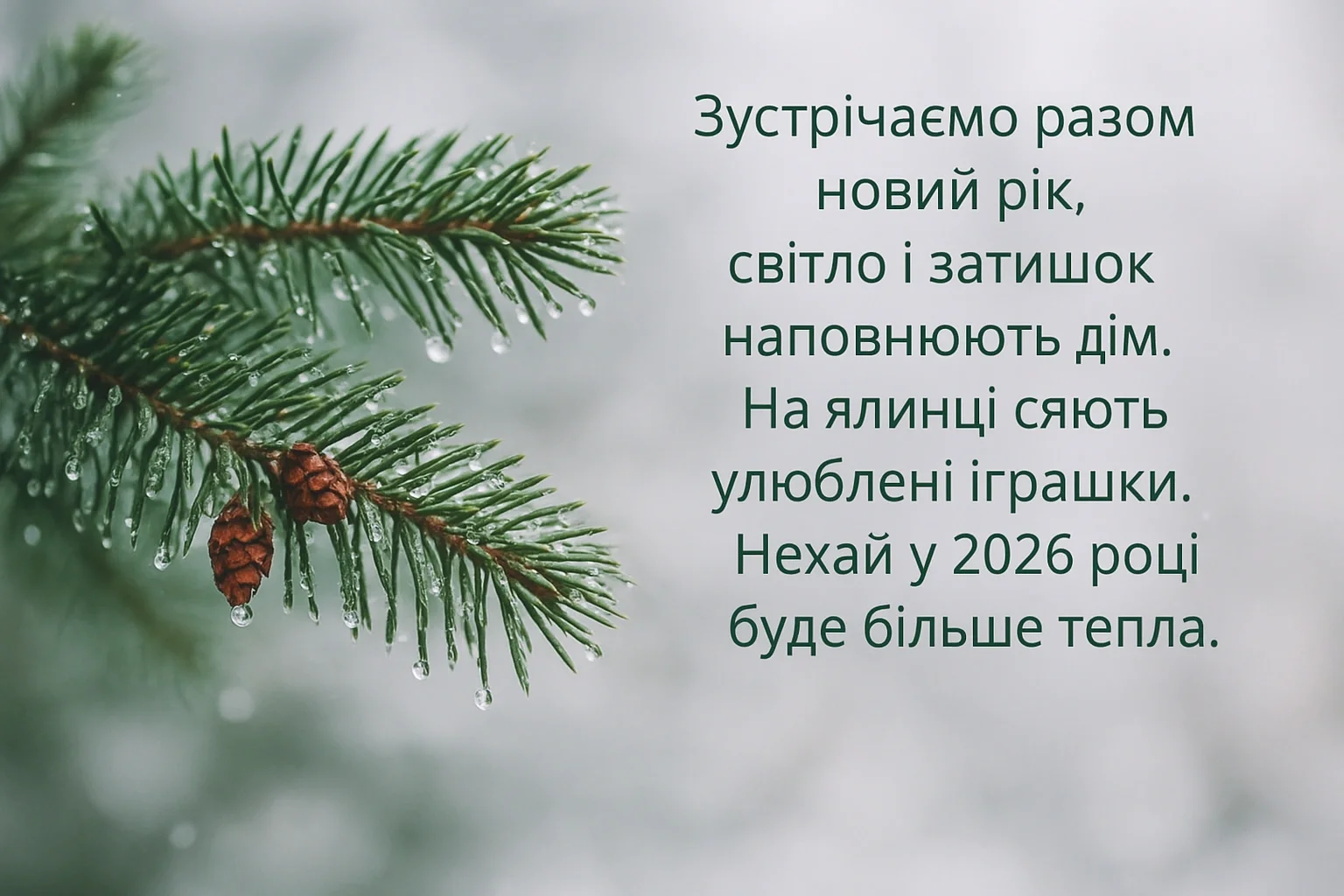 Привітання з прийдешнім новим роком 2026