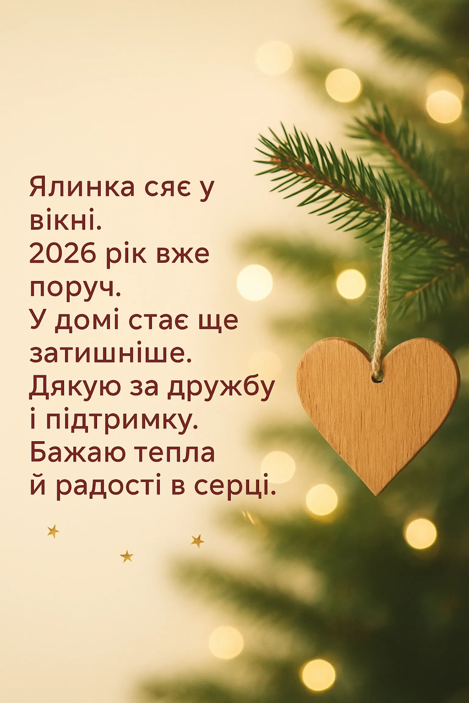 Привітання з прийдешнім новим роком 2026