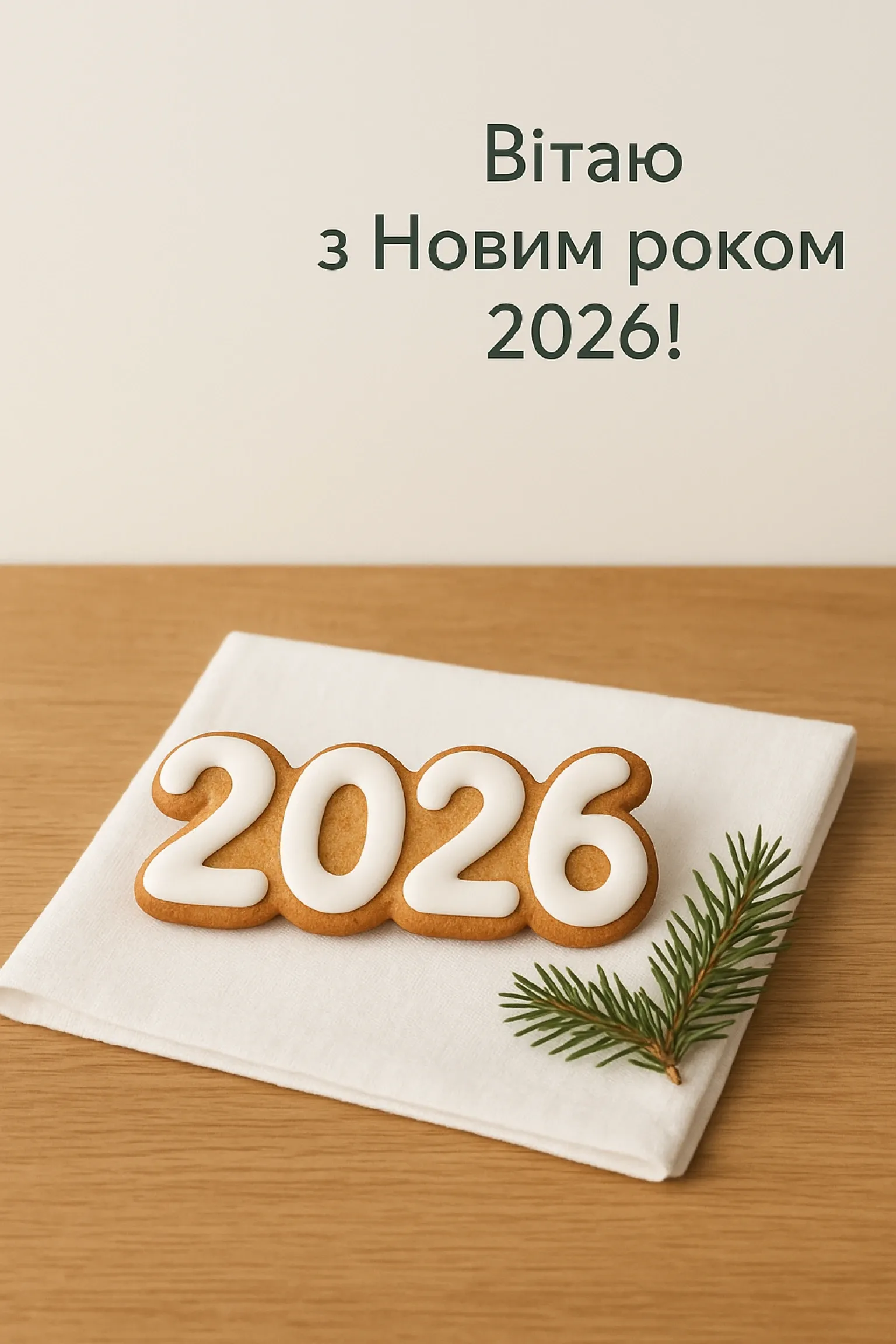Привітання з прийдешнім новим роком 2026