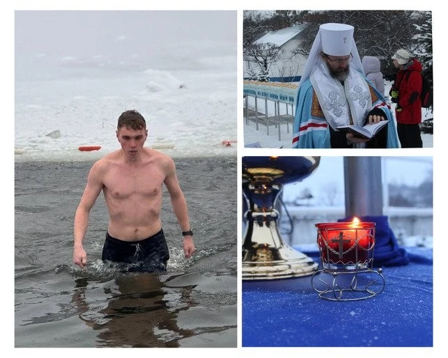 Водохреща в Полтаві: молитва, занурення в ополонку та благословення води