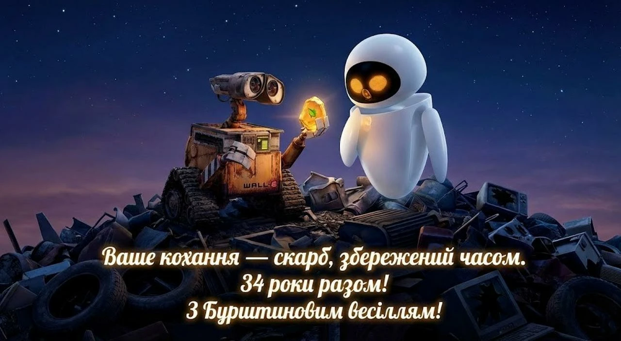 34 роки разом: картинки і привітання на бурштинове весілля