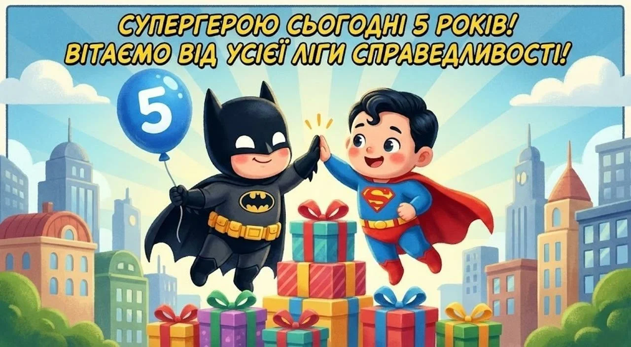 Привітання з 5-річчям: щасливий день народження малюку