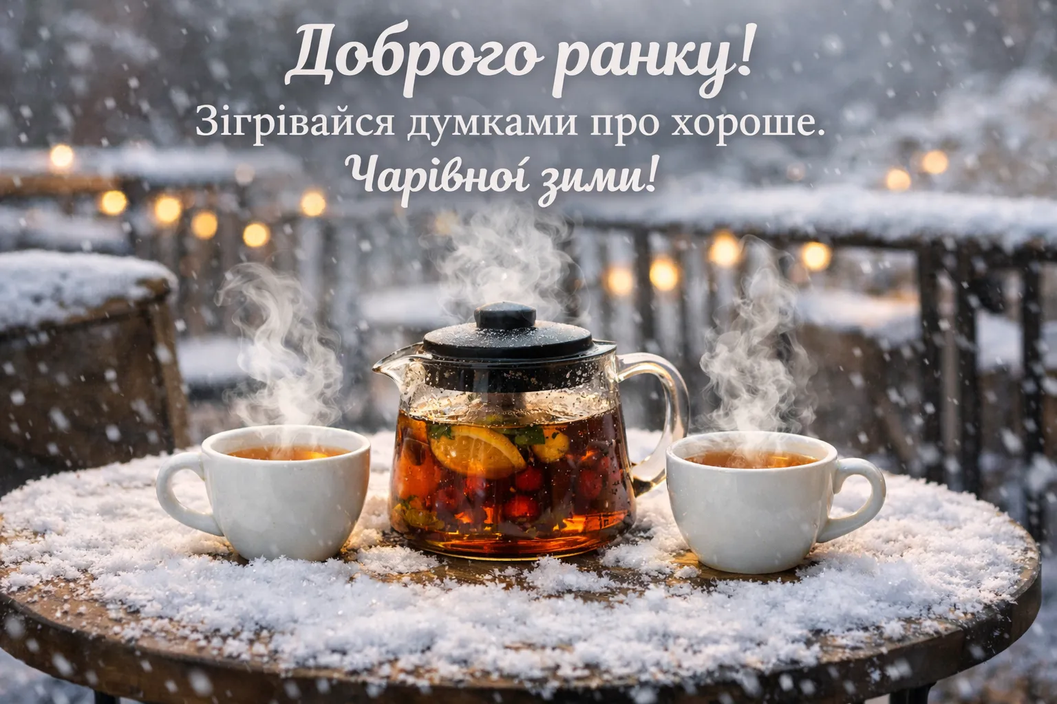 Доброго зимового ранку: 25 щирих картинок для вітань