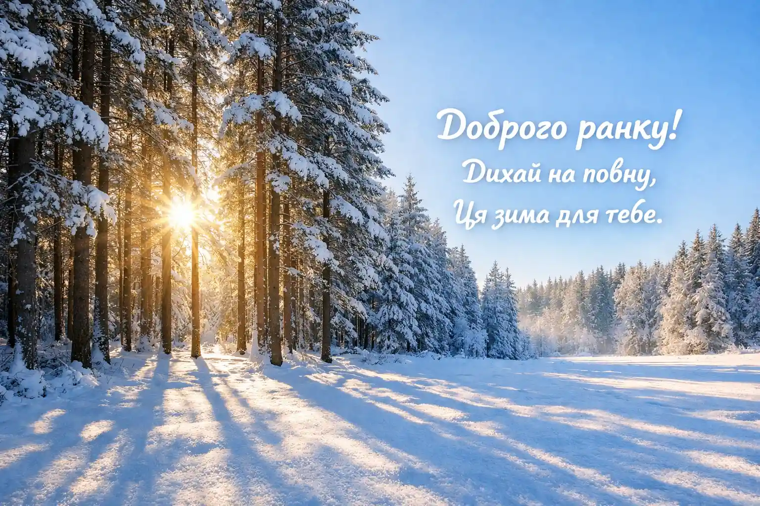 Доброго зимового ранку: 25 щирих картинок для вітань