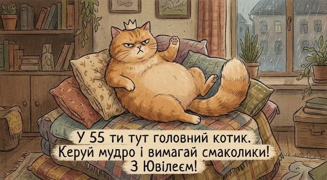 Привітання з ювілеєм 55 років мужчині