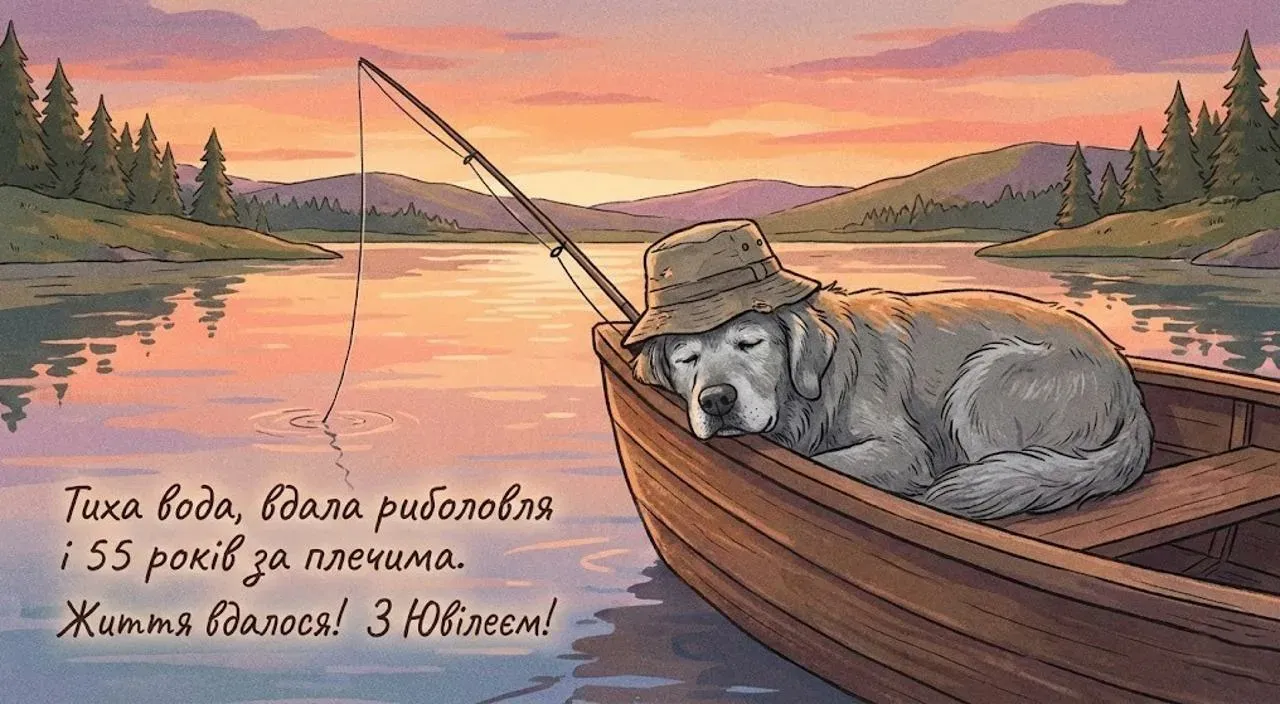 Привітання з ювілеєм 55 років мужчині