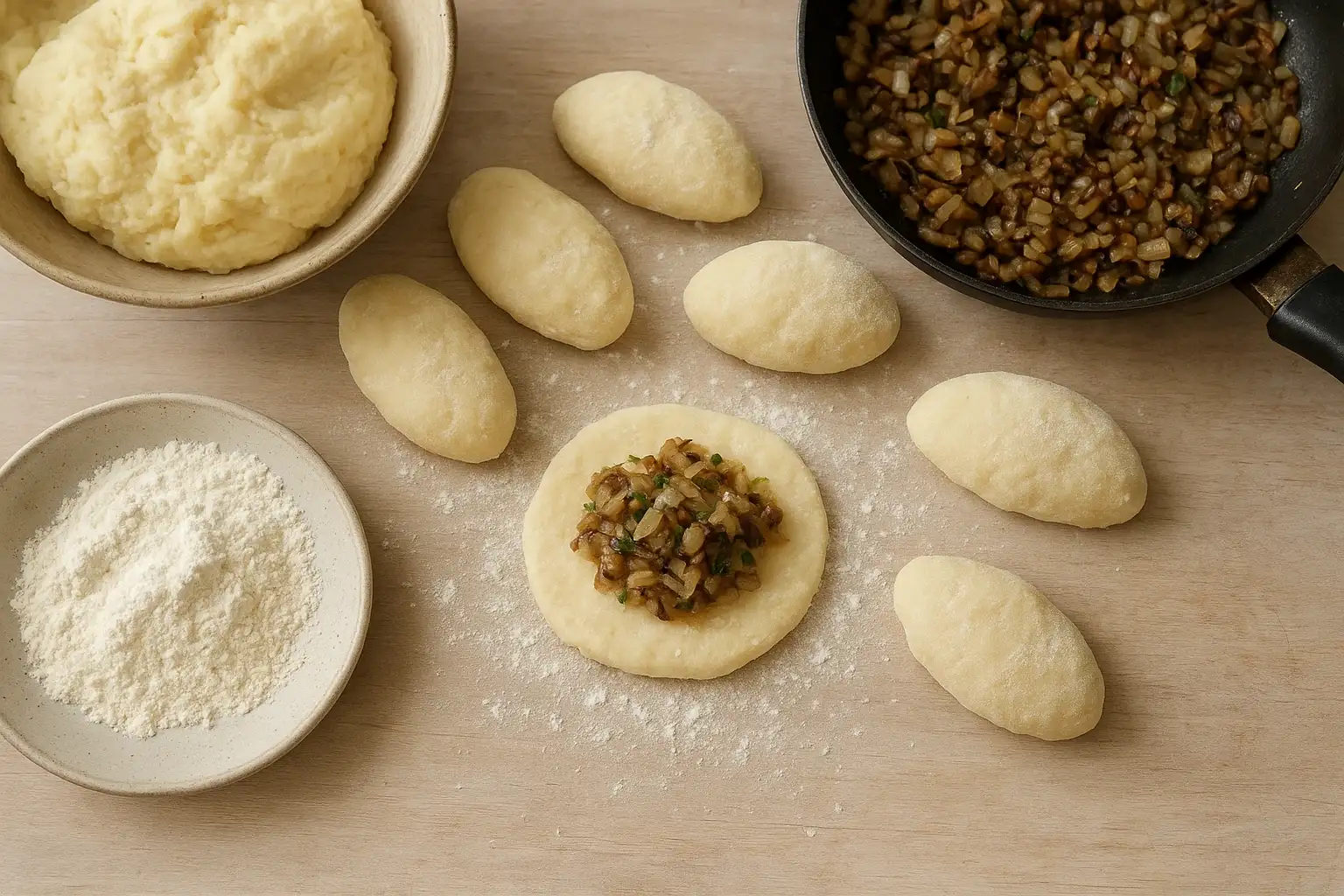 картопляники з грибами