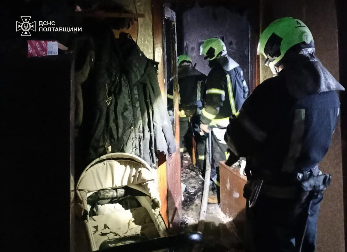 Драматичний порятунок у Полтаві: рятувальники винесли двох дітей із охопленої димом багатоповерхівки