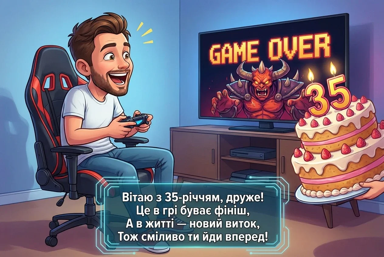 з ювілеєм 35 мужчині