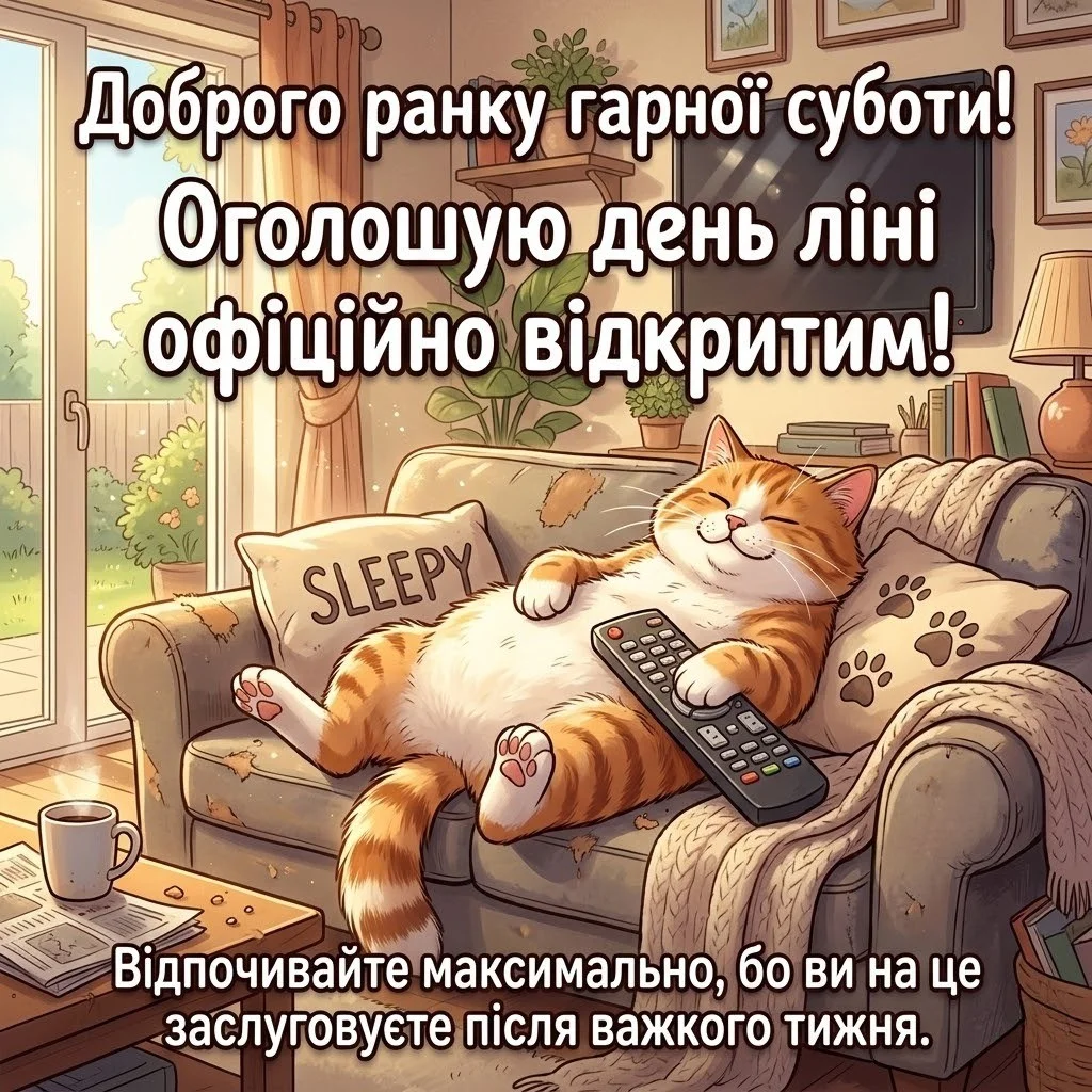 Доброго ранку, гарної суботи: душевні вітання та красиві листівки для вихідного дня