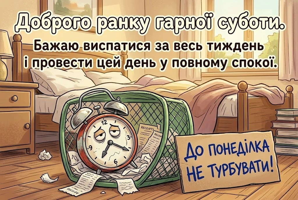 Доброго ранку, гарної суботи: душевні вітання та красиві листівки для вихідного дня