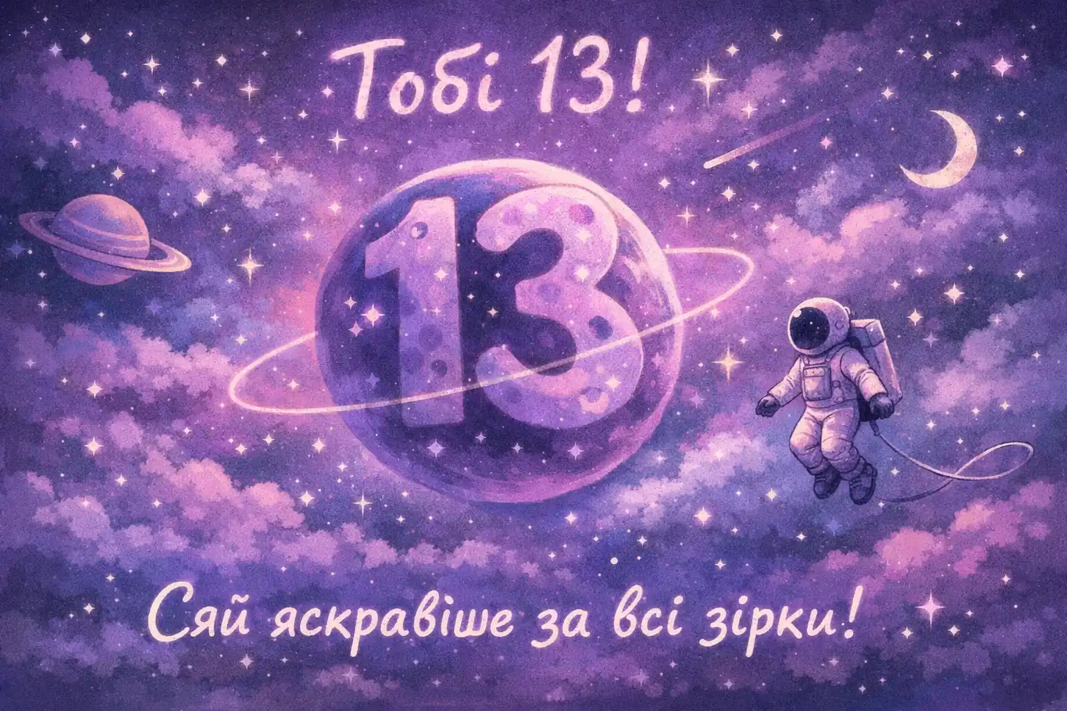 Привітання з днем народження на 13 років