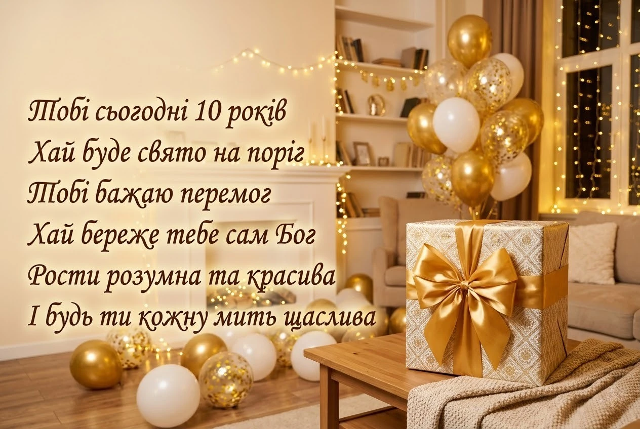 Найкращі привітання з днем народження донечці на 10 років: проза та вірші