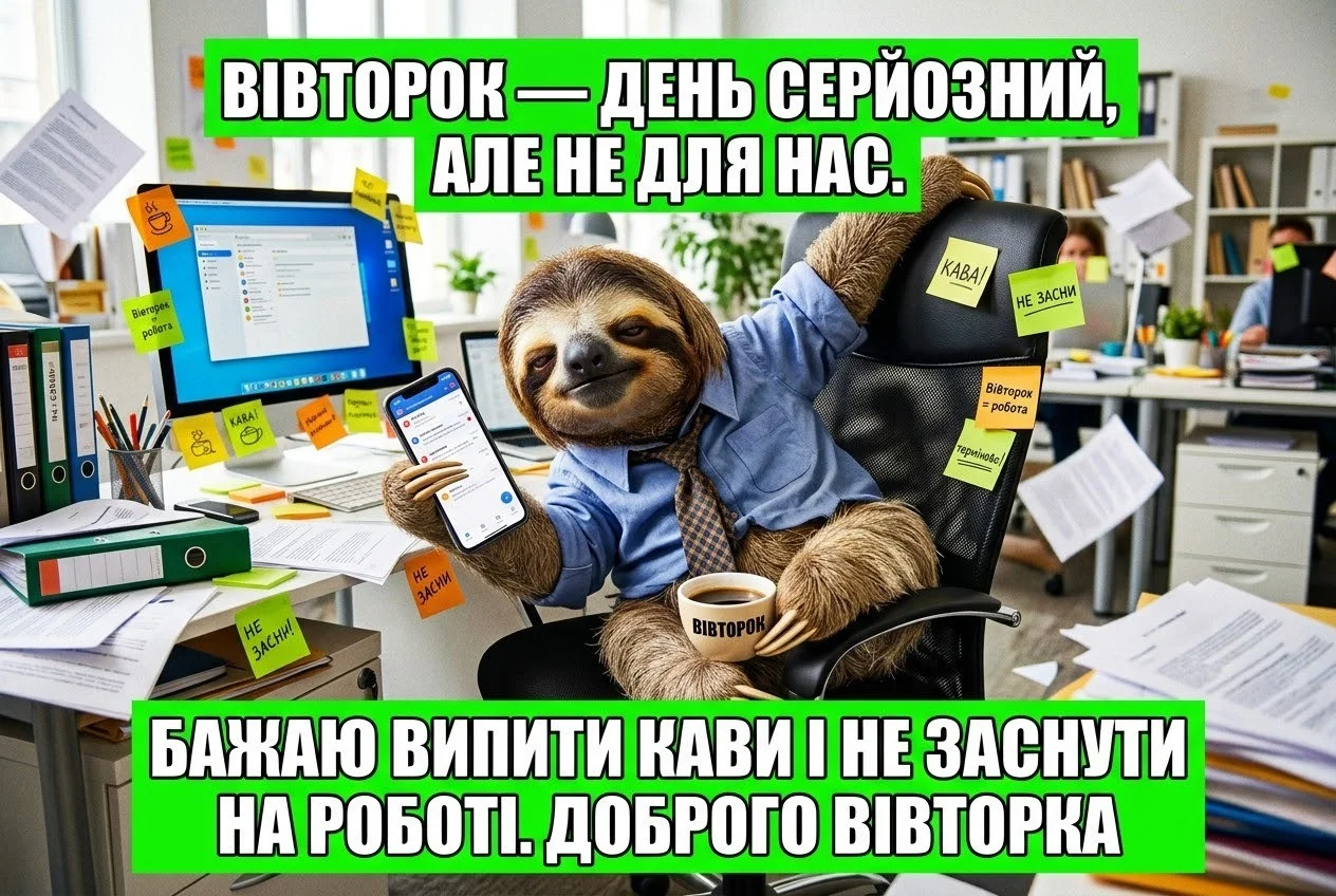 Доброго мирного вівторка: душевні картинки та найкращі побажання у листівках