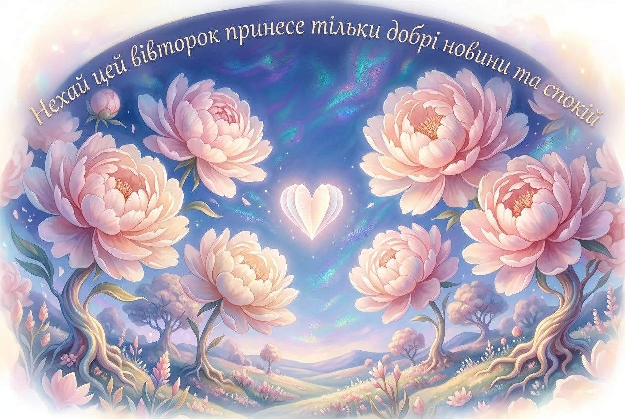 Доброго мирного вівторка: душевні картинки та найкращі побажання у листівках