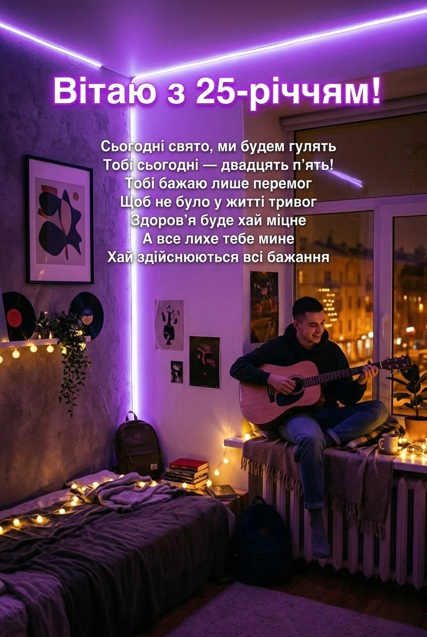 25 років — час великих перемог: найкращі привітання для чоловіка