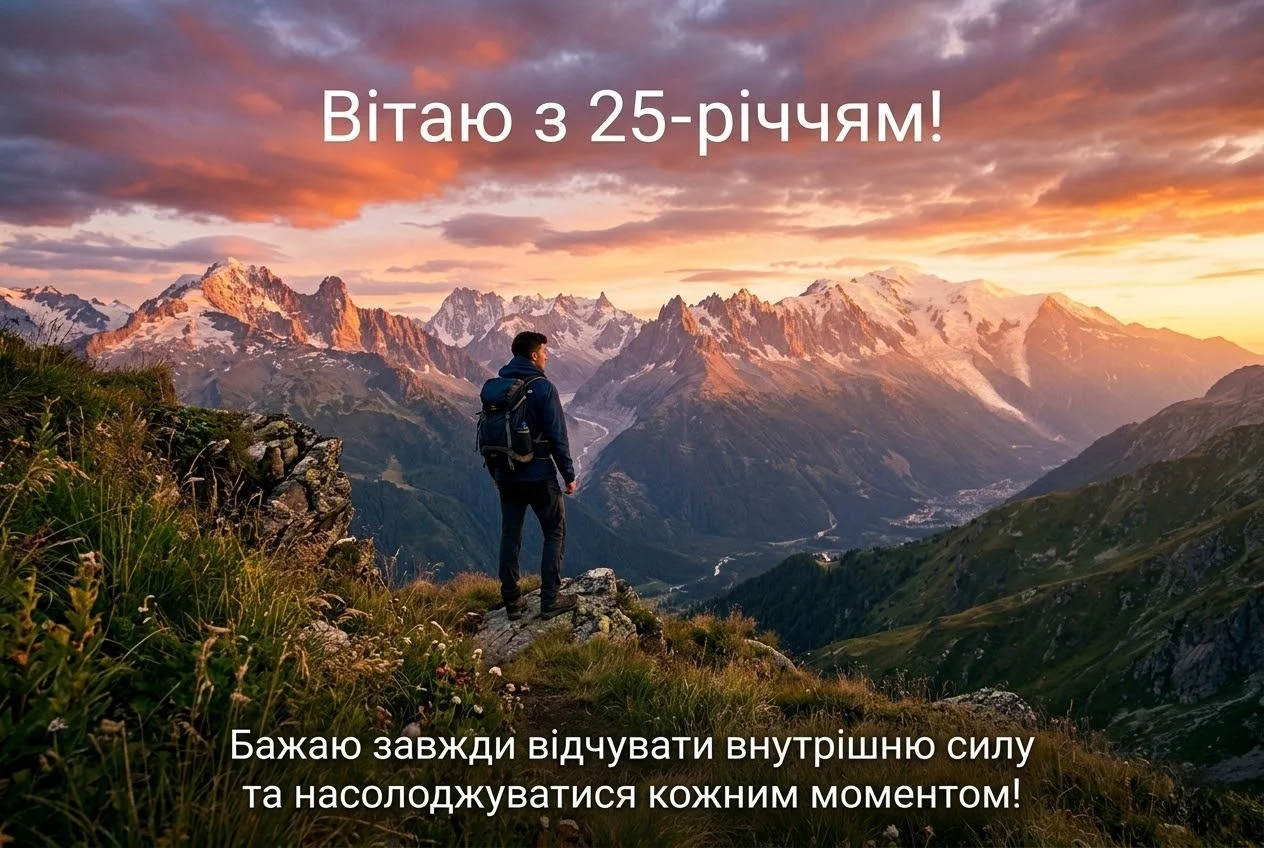 25 років — час великих перемог: найкращі привітання для чоловіка
