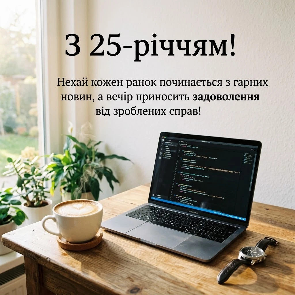 25 років — час великих перемог: найкращі привітання для чоловіка