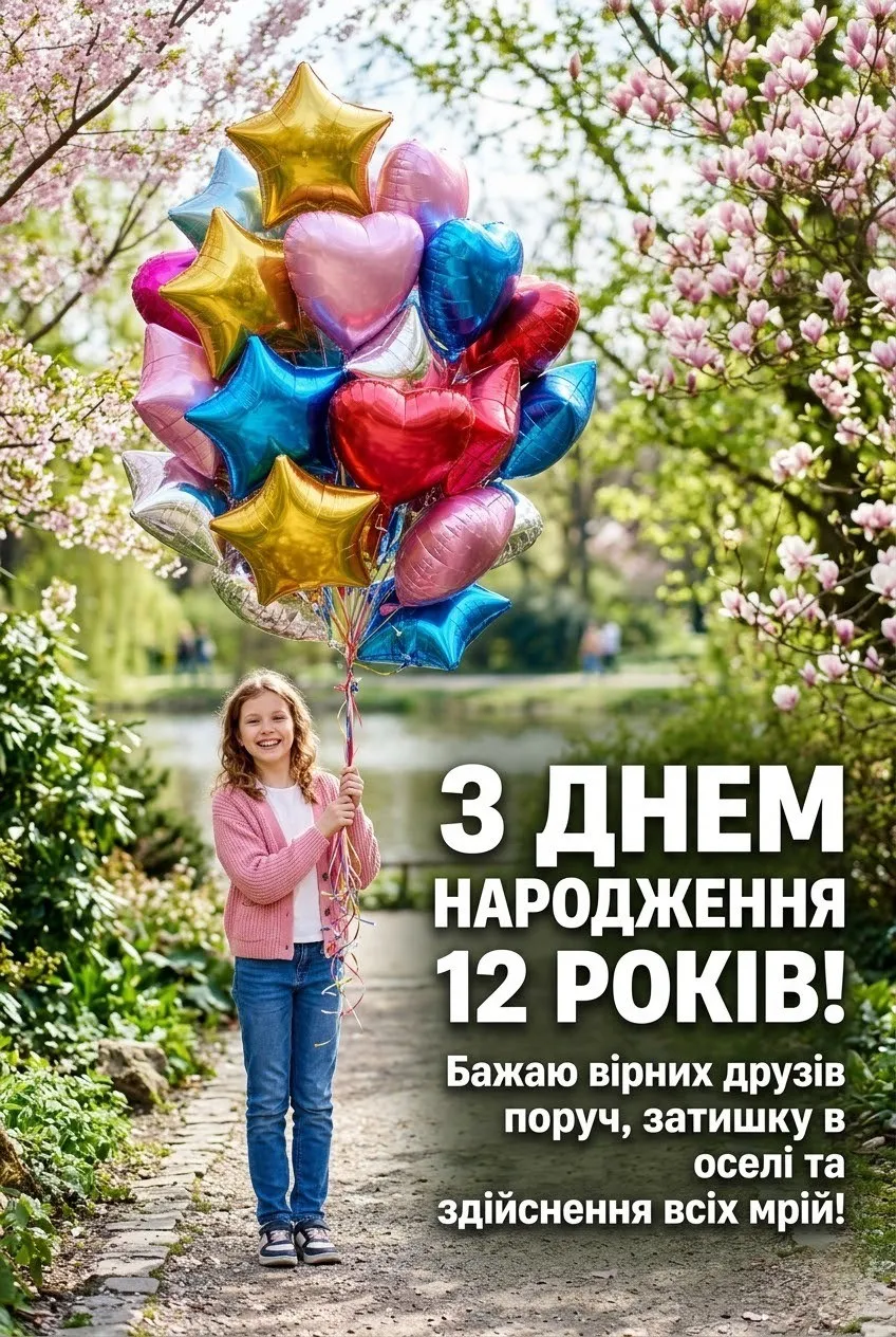 З днем народження 12 років: підбірка сучасних та зворушливих побажань