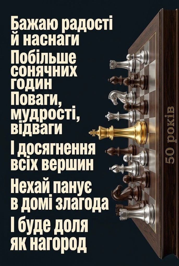 З ювілеєм 50 років! Добірка щирих привітань для справжніх чоловіків
