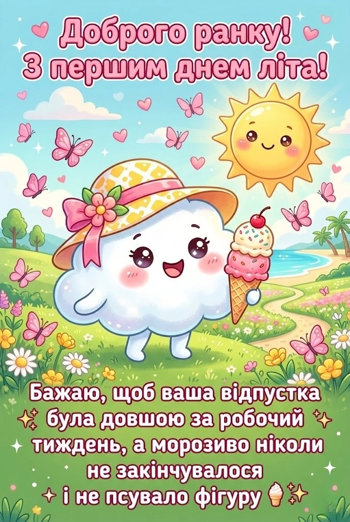 Доброго ранку з першим днем літа: душевні вітання та яскраві листівки для гарного настрою