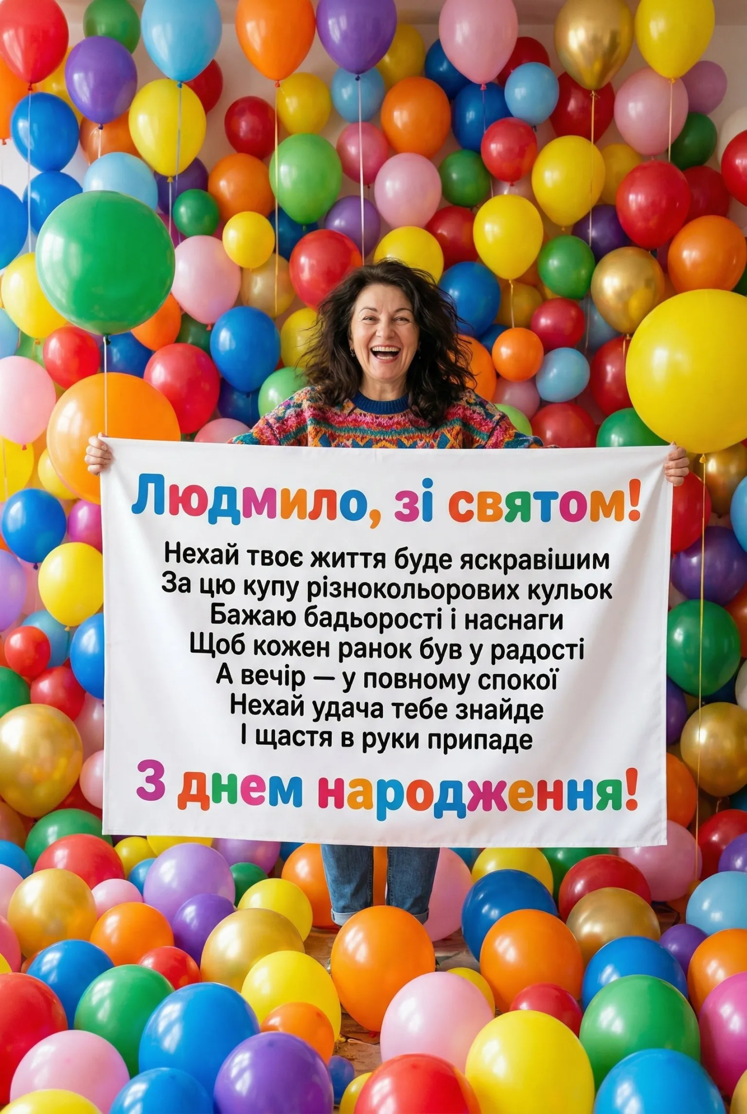 З днем народження, Людмило! Найкращі привітання своїми словами та у віршах
