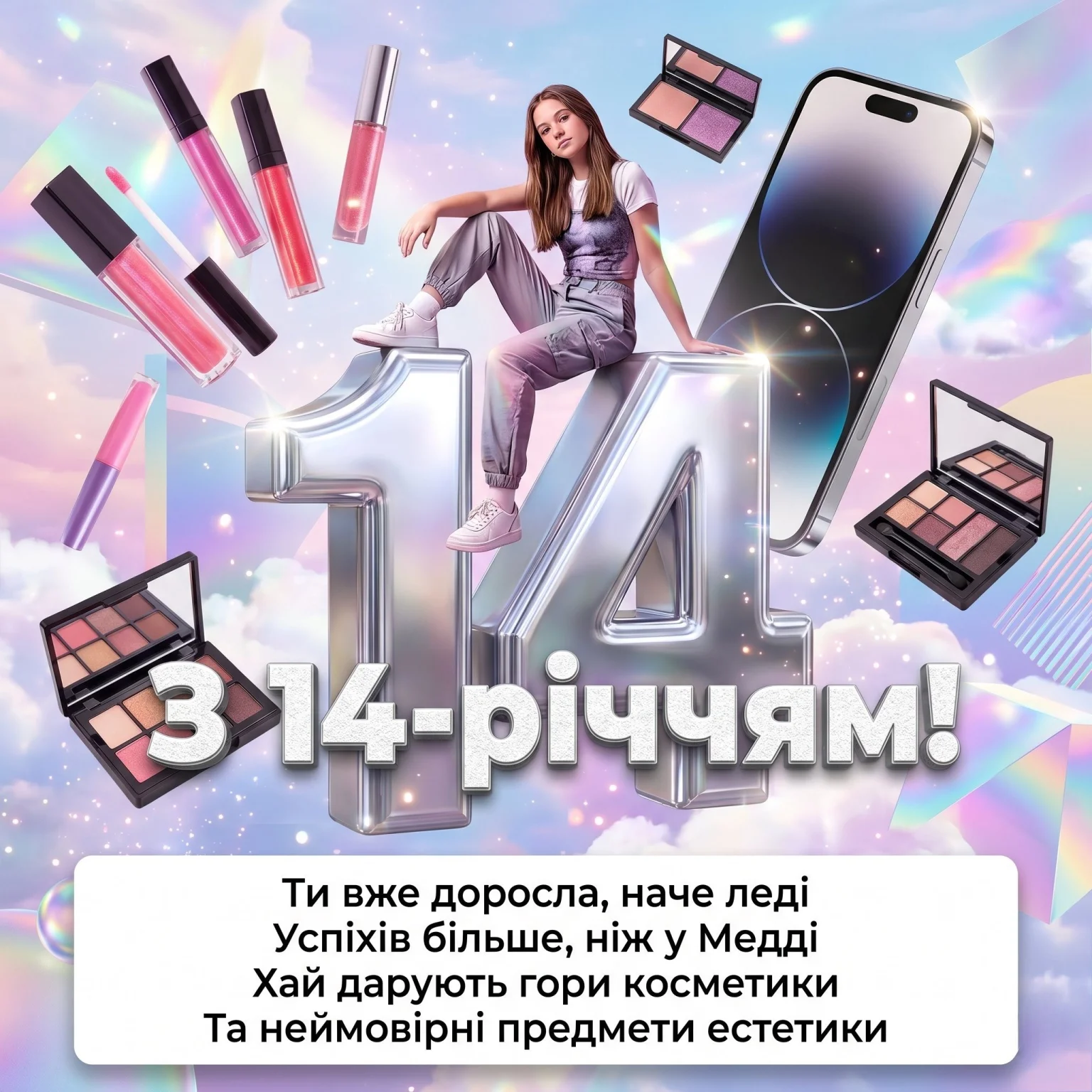 З днем народження, 14 років: сучасні побажання для стильної дівчини