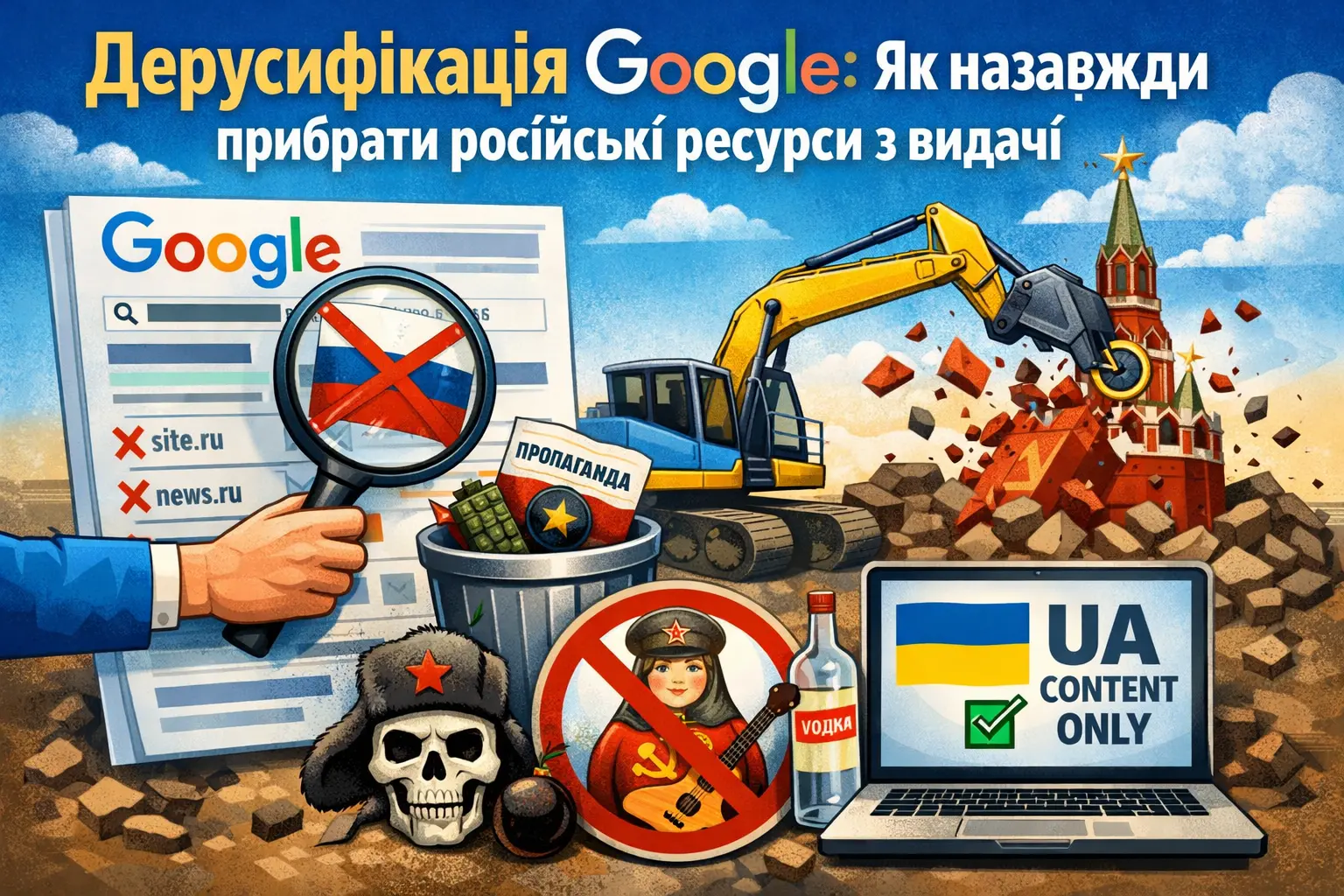 Дерусифікація Google: як назавжди прибрати російські ресурси з видачі