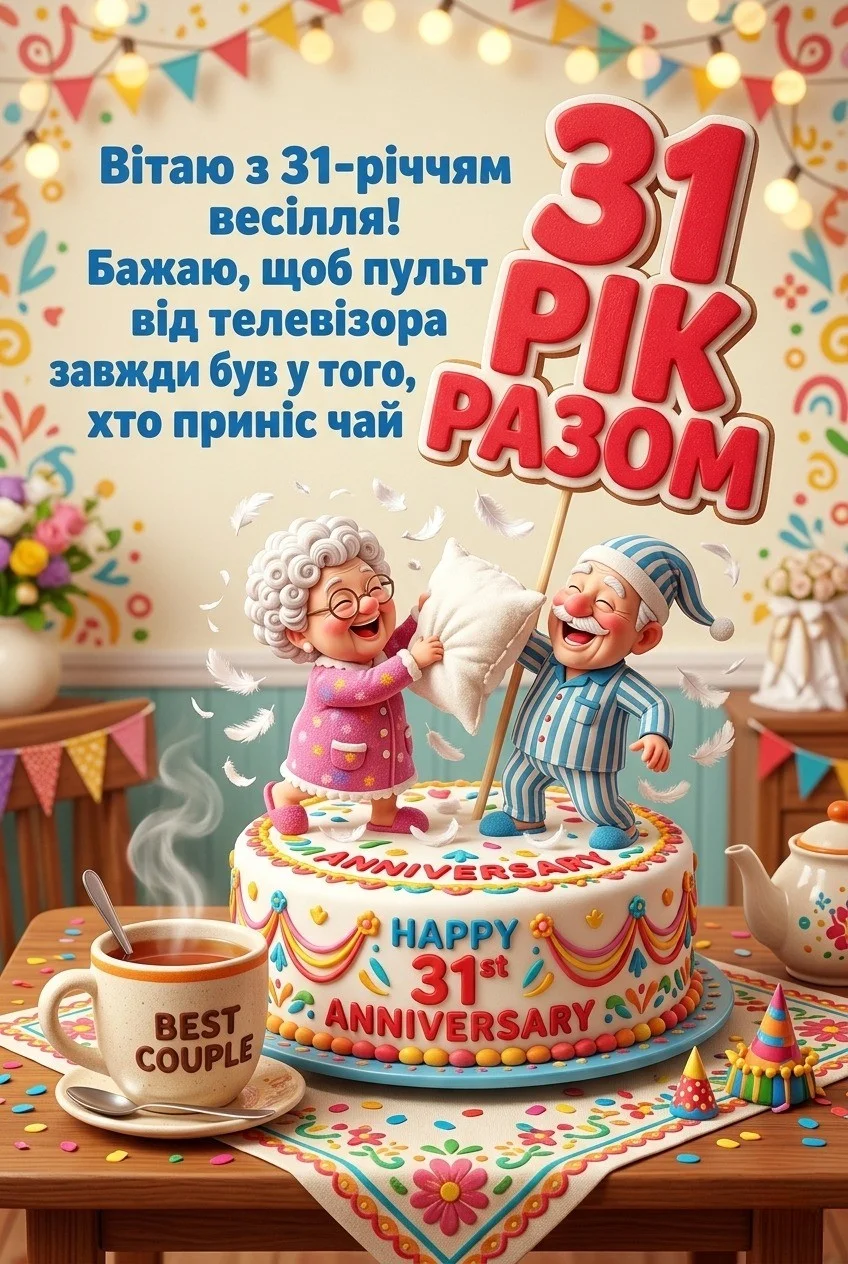 Як привітати з 31-річчям весілля: вірші, проза та красиві слова