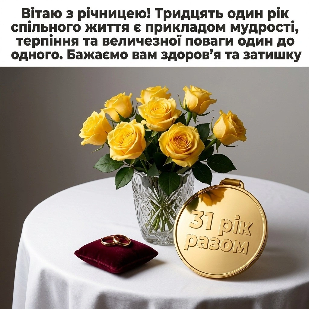 Як привітати з 31-річчям весілля: вірші, проза та красиві слова