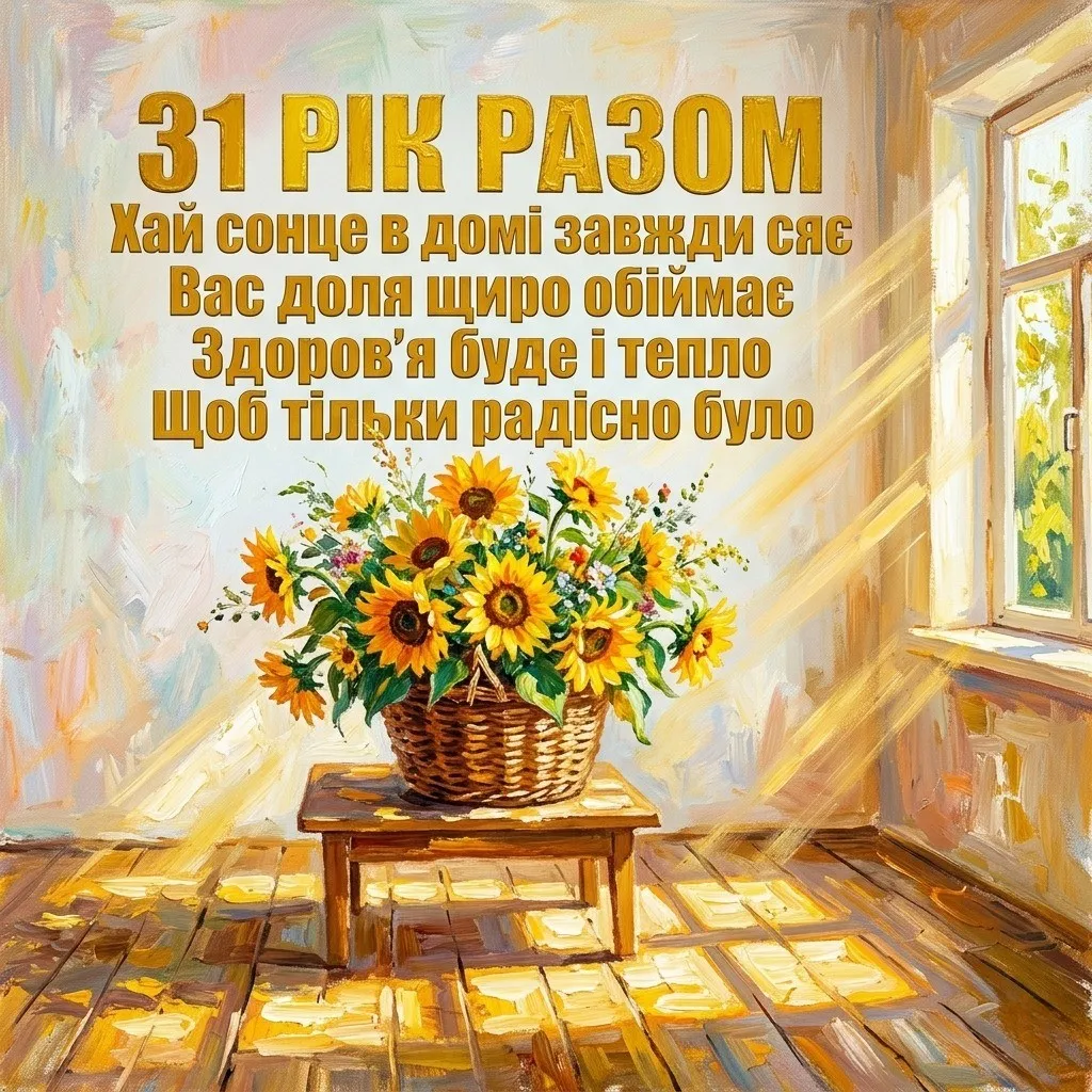Як привітати з 31-річчям весілля: вірші, проза та красиві слова