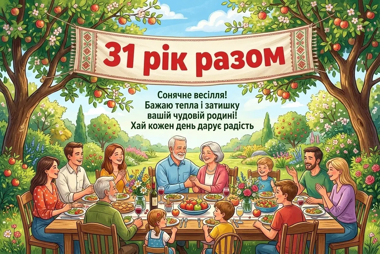 Як привітати з 31-річчям весілля: вірші, проза та красиві слова