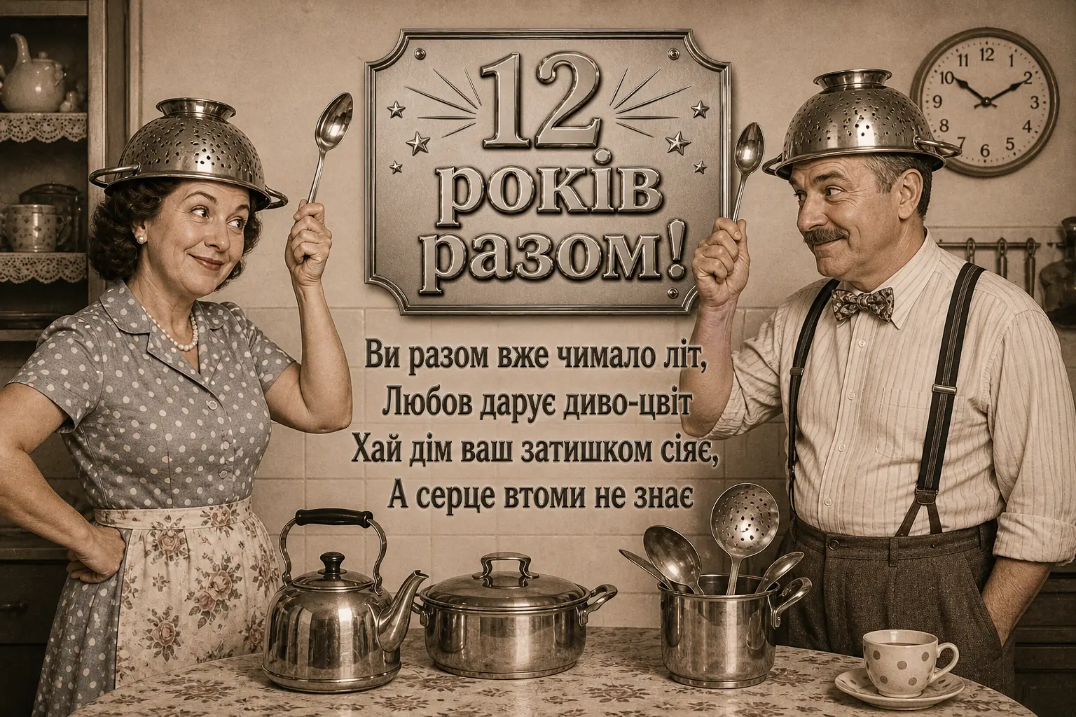 Річниця весілля 12 років: вітання для чоловіка, дружини та друзів