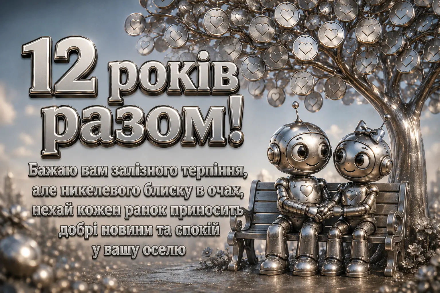 Річниця весілля 12 років: вітання для чоловіка, дружини та друзів