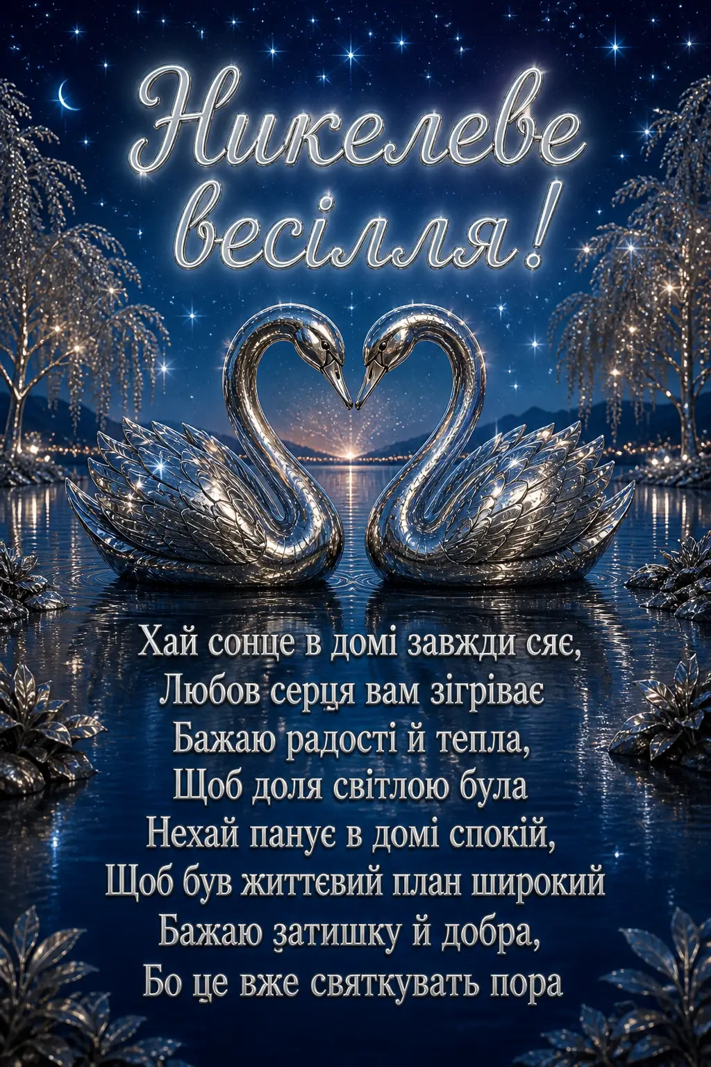 Річниця весілля 12 років: вітання для чоловіка, дружини та друзів