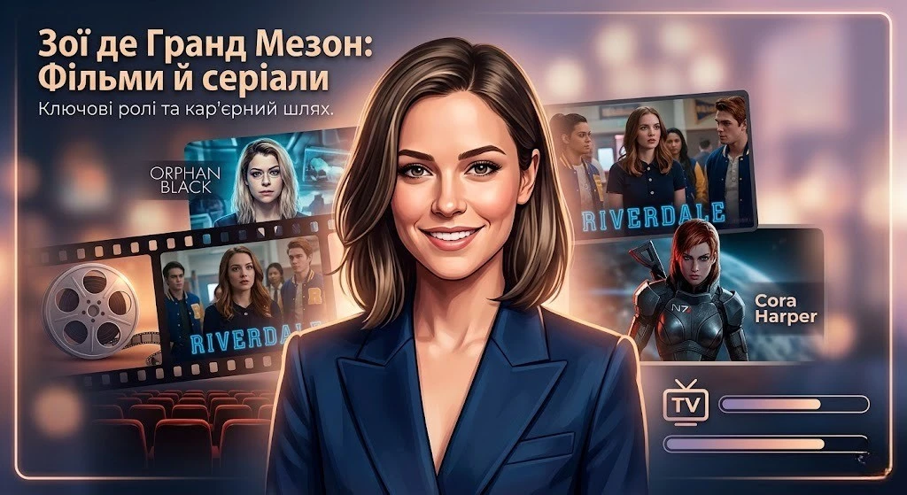 Фільми й серіали Зої де Гранд Мезон: повна фільмографія