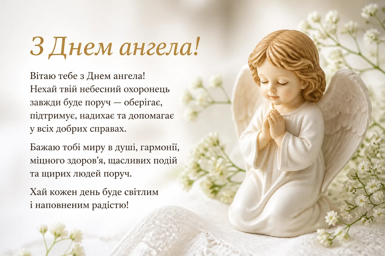 Привітання з днем ангела в прозі