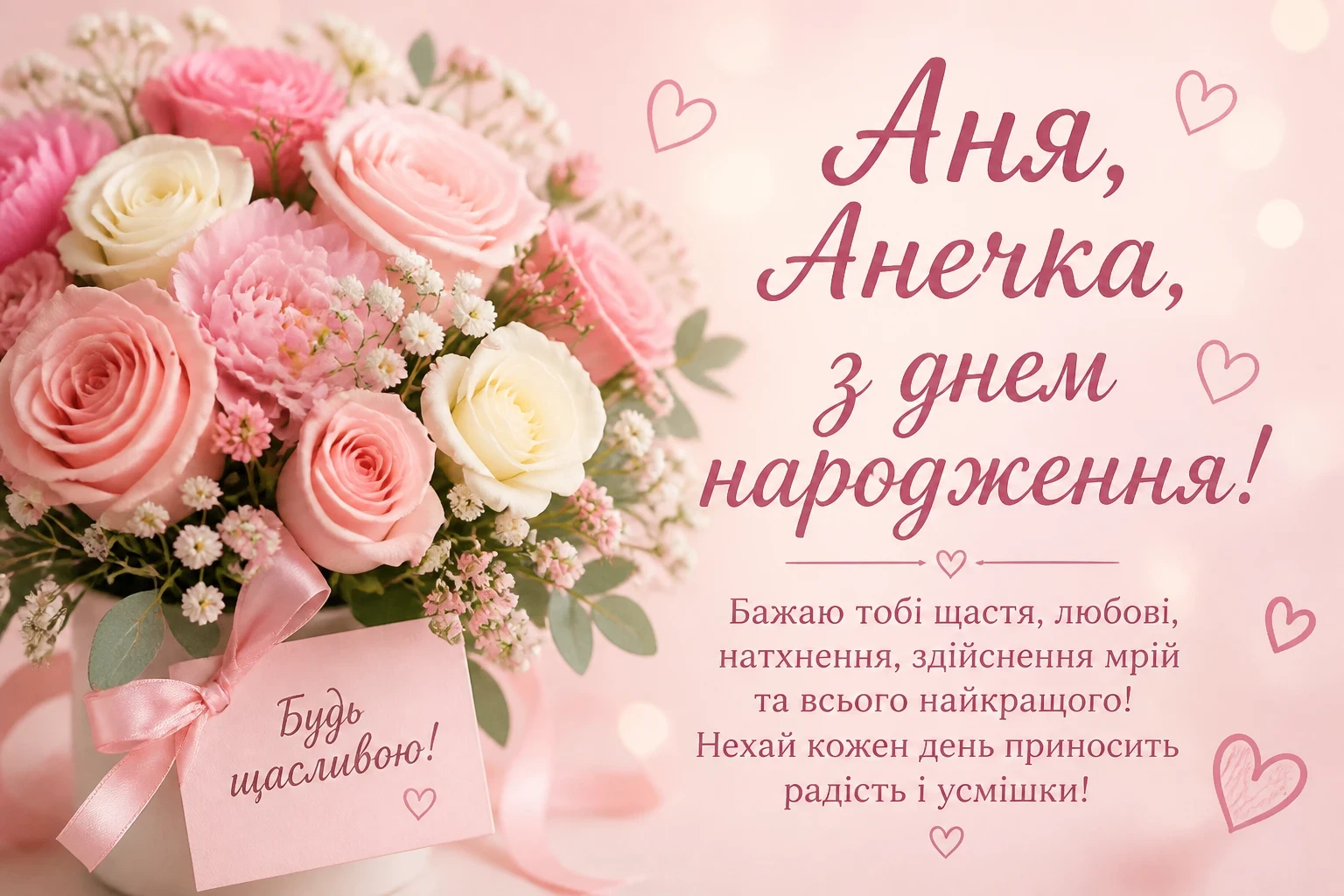 Аня, Анечка, з днем народження
