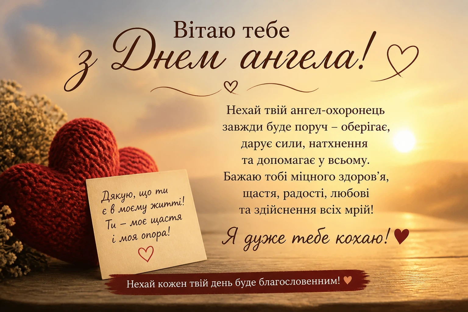 Привітання з днем ангела для коханого