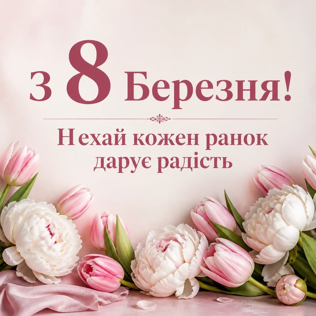 вітальні листівки гарні привітання з 8 березня