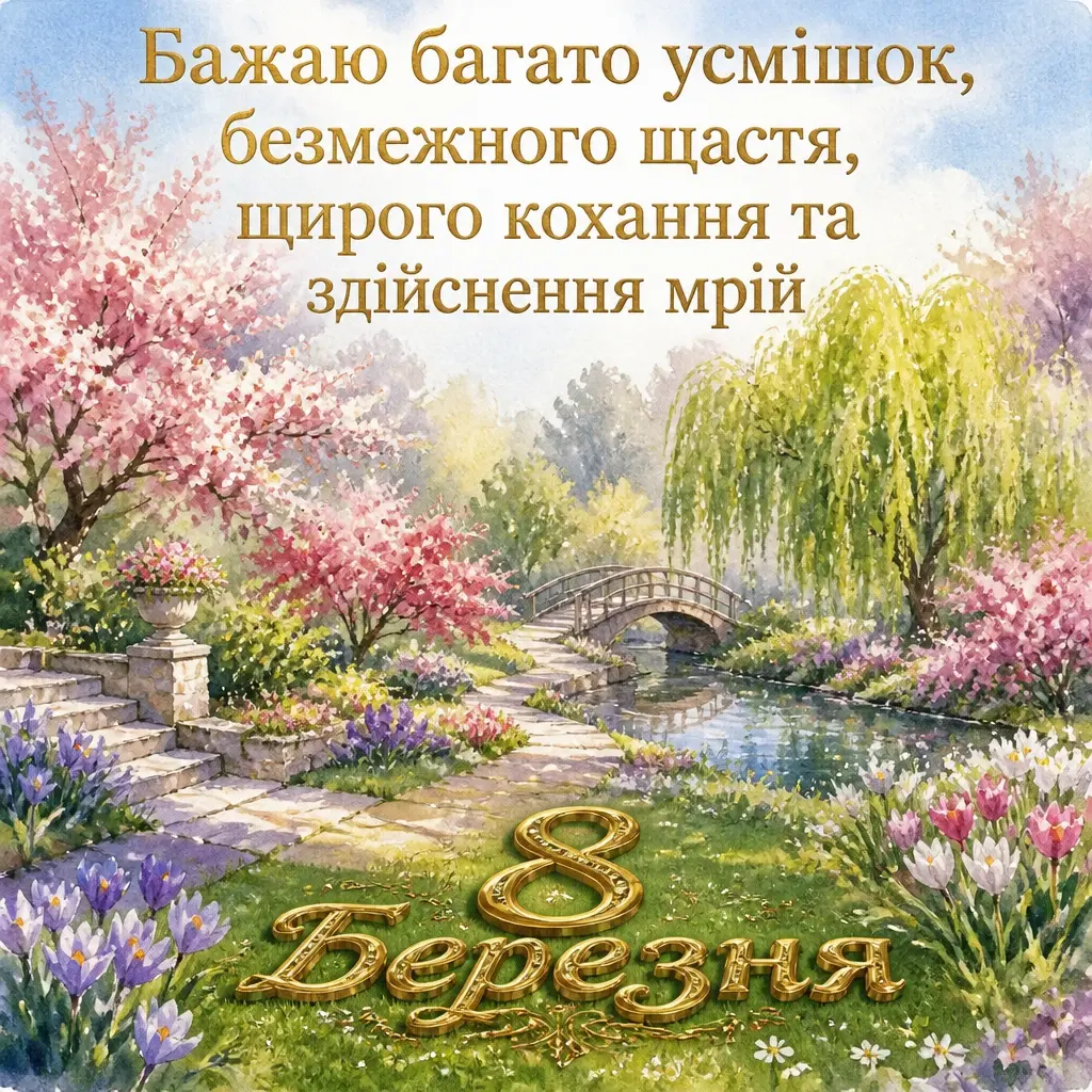 вітальні листівки гарні привітання з 8 березня