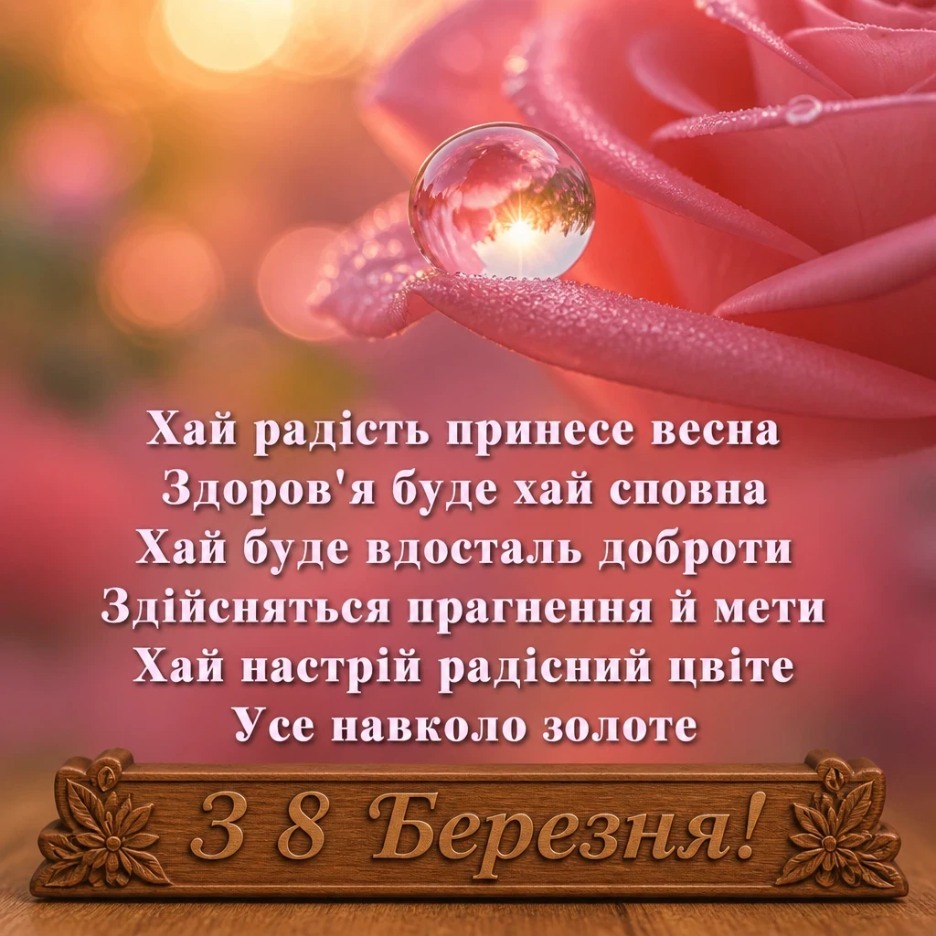 вітальні листівки гарні привітання з 8 березня