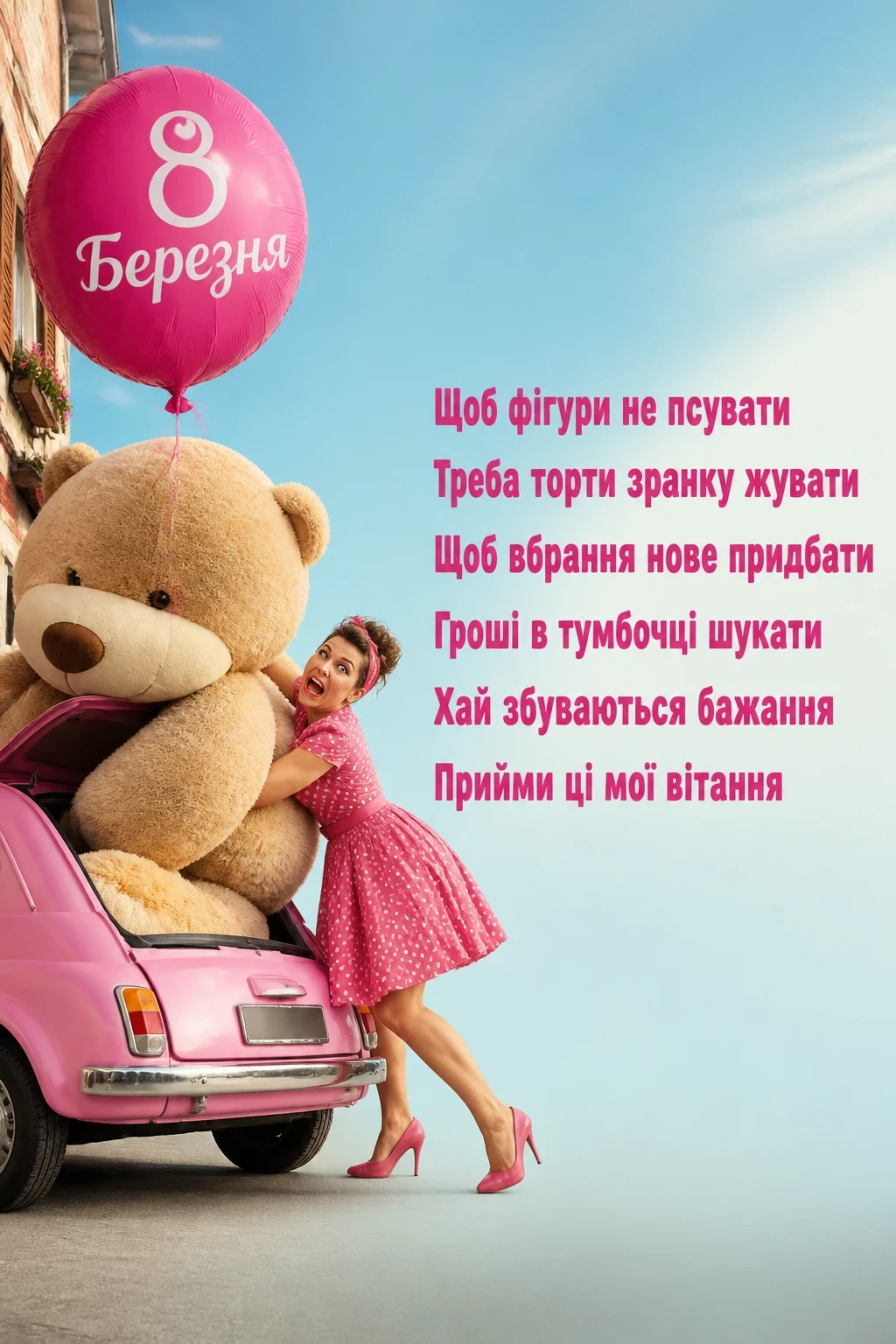 вітальні листівки гарні привітання з 8 березня