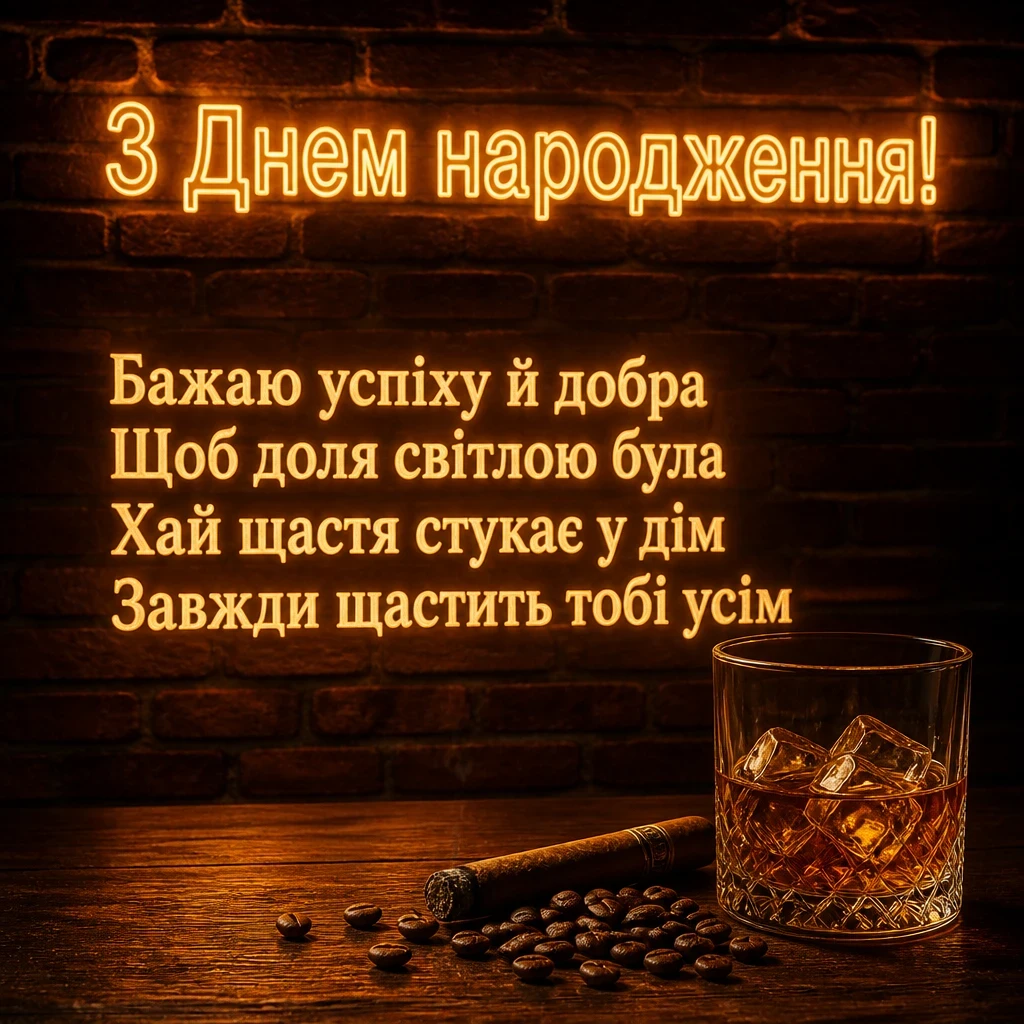 гарне привітання з днем народження мужчині