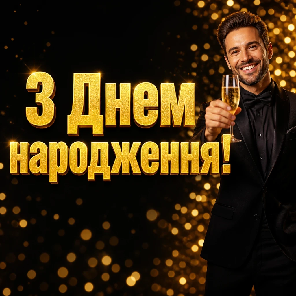 гарне привітання з днем народження мужчині